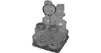 CRUET STAND SET SALT,PEPPER,OIL AND VINEGAR, Price for 1, IMPA 171026, ISSA 2568050, Weight 0.95Kg HS Code: 70133319 Origin: NETHERLANDS