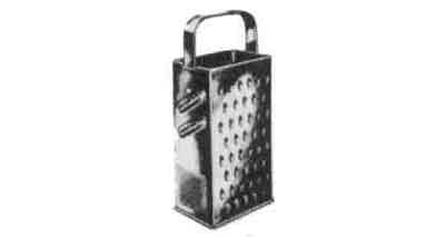 VEGETABLE GRATER SQUARE STAINLESS STEEL, Price for 1, IMPA 172850, ISSA 2540405, Weight 0.20Kg HS Code: 82055100 Origin: NETHERLANDS