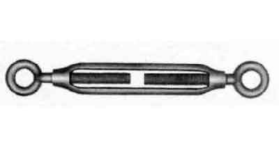TURNBUCKLE STEEL GALVANISED OPEN TYPE M22x330 EYE-EYE, Price for 1, IMPA 230522, ISSA 4313607, Weight 1.93Kg HS Code: 73269098 Origin: CHINA
