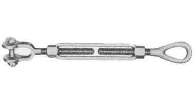 TURNBUCKLE (SPEC.FF-T-791B) GALV. 1/2"x6" EYE-JAW, Price for 1, IMPA 230662, ISSA 4313300, Weight 0.72Kg HS Code: 73269098 Origin: CHINA