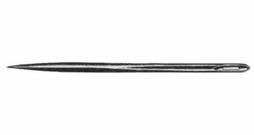 SAILMAKERS' NEEDLE No.15 length 65mm, Price for 1, IMPA 232269, ISSA , Weight 0.01Kg HS Code: 73199010 Origin: CHINA