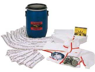 Oil spill kit 1,5 barrel, Price Per kit , IMPA 232516, Weight: 36.515Kg, HS Code 56031290, Origin