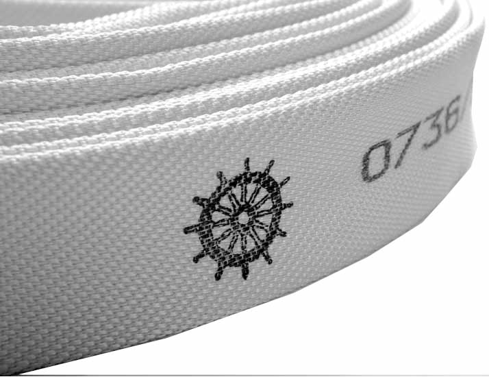 FIRE HOSE 52 MM 15 BAR 30 MTR -10°C TO +60°C MED WHITE 82 MM , Price per ROLL , Country Of Origin : CN , HS Code: 59090010 , Net Weight: 7.95 , IMPA - 333721 - ISSA