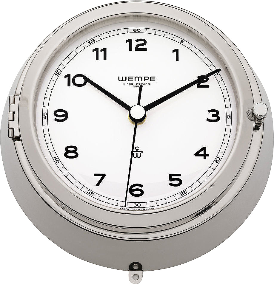 MARINE CLOCK QUARTS BRASS diam.200mm, Price for 1, IMPA 370204, ISSA 4900110, Weight 0.60Kg HS Code: 91052900 Origin: NETHERLANDS