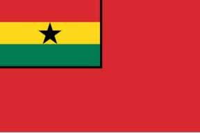 FLAG GHANA, ENSIGN FLAG 70X100CM BUNTING, IMPA 371916, Price per SHT