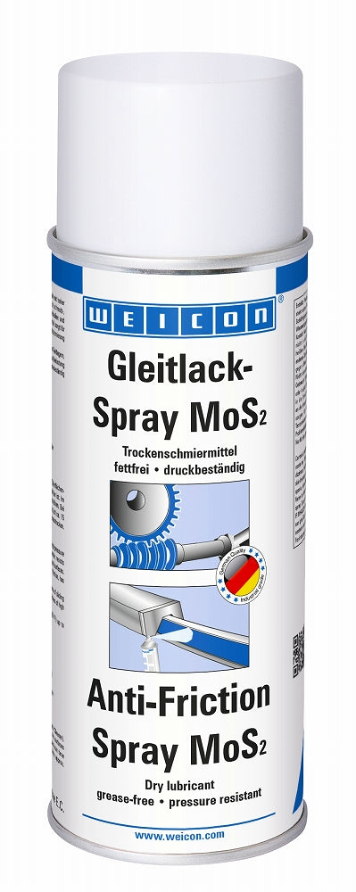 LUBRICATING ANTI-FRICTION SPRAY MOS2 400 ML WEICON , Price per PIECE , Country Of Origin : DE , HS Code: 34039900 , Net Weight: 0.293 , IMPA - 450832 - ISSA - 5340227