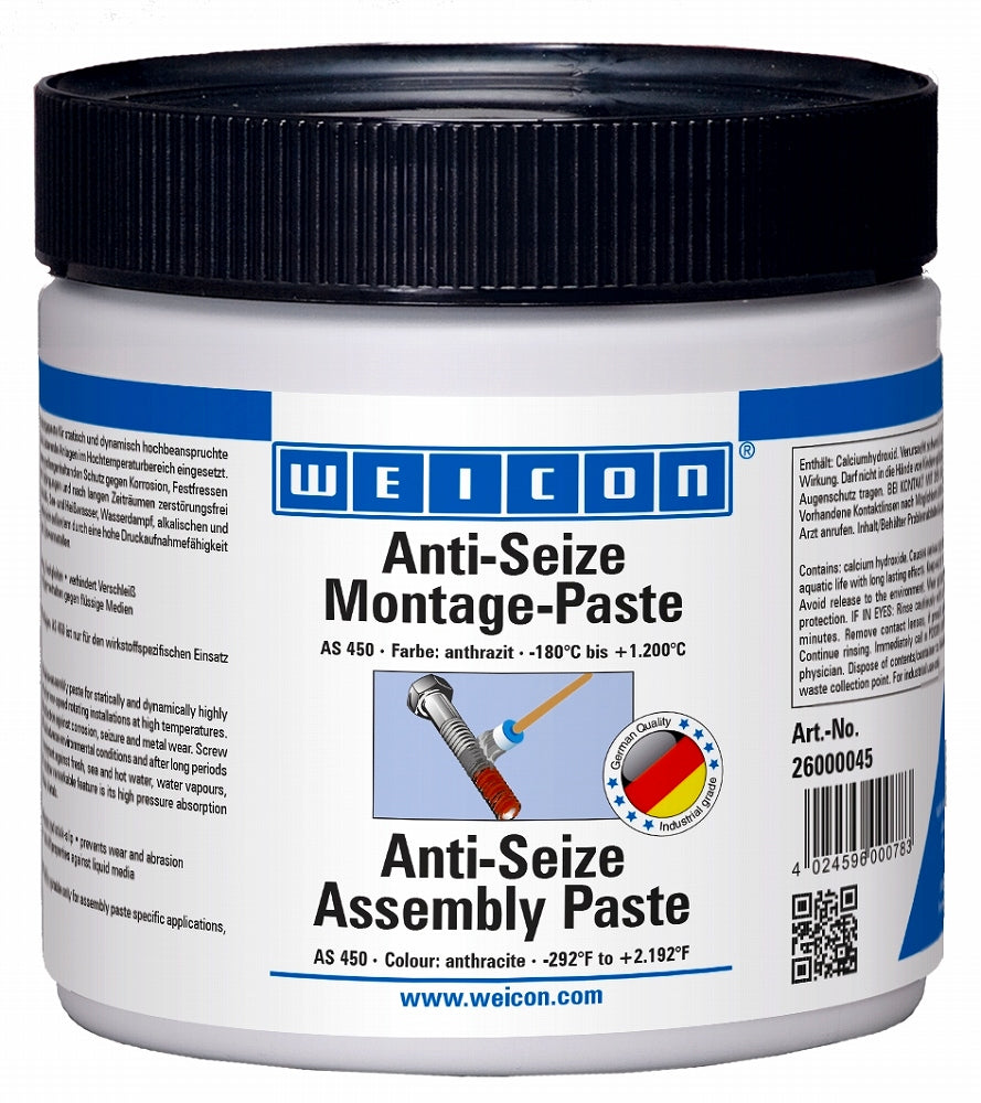 Weicon AS-450 Anti Seize 450 Grm, IMPA 450873 , Price Per PCE, HS-Code 3403990000, Origin DE, IMPA 450873, Weight 0.51Kg, Weicon, Quality A