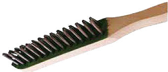 WIRE BRUSH STAINLESS STEEL 3 ROWS with wooden handle, Price for 1, IMPA 510665, ISSA 7708003, Weight 0.11Kg HS Code: 96039010 Origin: GERMANY