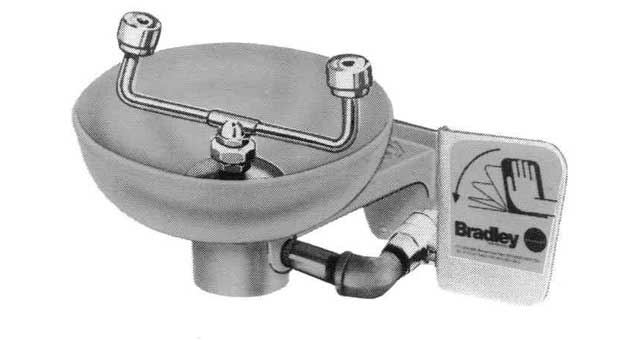 Eyewash bowl Wall mounted type, Price Per set , IMPA 530611, Weight: 5Kg, HS Code 39229000, Origin ES