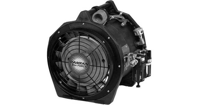 Ramfan AFi75xx, Portable explosion proof pneumatic fan, 300 mm, IMPA 591511, Price Per PCE, HS-Code 8414599590, Origin US, IMPA 591511, Weight 17Kg, Ramfan, Quality A