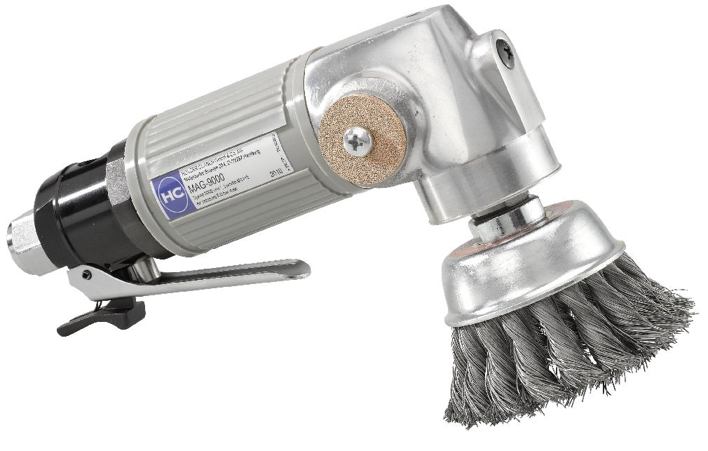 TETRA M-9000, Pneumatic Derusting Brush, incl optional hand guard, 9500 rpm, M14, IMPA 592071, Price Per PCE, HS-Code 8467190000, Origin TW, IMPA 592071, Weight 2.3Kg, TETRA, Quality B