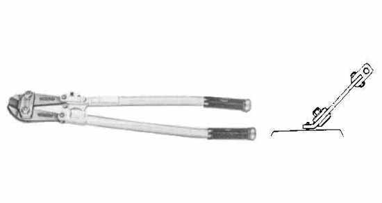BOLT CUTTER WITH ANGLE EDGE 600mm cap.10/8mm OHMEGA, Price for 1, IMPA 611892, ISSA , Weight 2.60Kg HS Code: 82034000 Origin: SPAIN