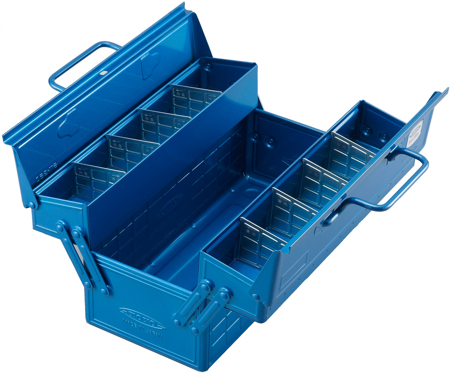 TOOL BOX STEEL V-TYPE 5 compartments 45x20x21cms, Price for 1, IMPA 613816, ISSA 5747010, Weight 3.70Kg HS Code: 73269098 Origin: CHINA
