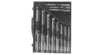 ADJUSTABLE HAND REAMERS set of 16 pcs 9,52-56,36mm, Price for 1, IMPA 630958, ISSA 5901000, Weight 12.04Kg HS Code: 82076030 Origin: INDIA