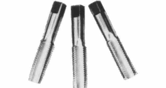 HAND TAPS set of 3 pcs HSS UNC No.1 x 64, Price for 1, IMPA 631375, ISSA 5901500, Weight 0.03Kg HS Code: 82074010 Origin: GERMANY