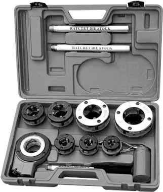 RATCHET DROP HEAD THREADER BSPT 1/4"-2"OHMEGA, Price for 1, IMPA 632271, ISSA , Weight 14.20Kg HS Code: 82051000 Origin: SPAIN