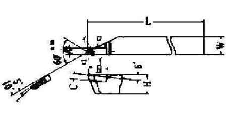 EXT.THREADING TOOL 12x12mm DIN 282R-60deg. carbide tip, Price for 1, IMPA 632807, ISSA , Weight 0.12Kg HS Code: 82078019 Origin: INDIA