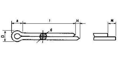 SPLIT PIN 6,3x100mm DIN 94-BRASS, Price for 100, IMPA 695801, ISSA , Weight 0.03Kg HS Code: 74152900 Origin: GERMANY