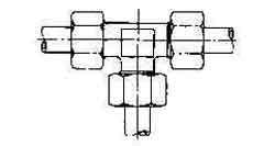 COMPRESSION TEE UNION STEEL for tube 13,8mm, Price for 1, IMPA 733367, ISSA , Weight 0.30Kg HS Code: 73079990 Origin: NETHERLANDS