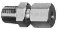 FLARELESS MALE CONNECTOR BRASS 25mm x BSP 1", Price for 1, IMPA 734015, ISSA , Weight 0.21Kg HS Code: 74122000 Origin: INDIA