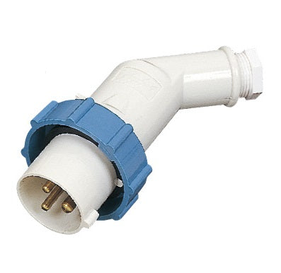 PLUG OFFSET WATERTIGHT IEC, 2P+E AC220-250V BLUE P12-2B 16A 6H, Price Per 1, IMPA 792752, ISSA , KERGER NR. - EC Nr - Kloska2 , Origin , HS CODE