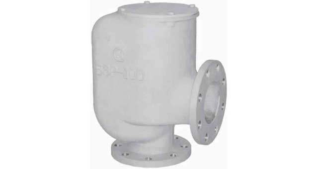 Air vent head angle type 100 mm - 533 HF flange JIS 5K, Price per PCS, IMPA 872348, HS Code 84819010, Origin PRC, Weight 25.00Kg