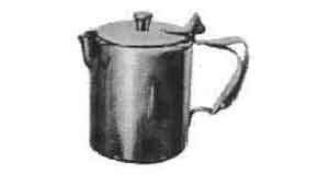 COFFEE CAN cap.1 litre STAINLESS STEEL, Price for 1, IMPA 171134, ISSA 2515301, Weight 0.35Kg HS Code:  73239310 Origin:  NETHERLANDS