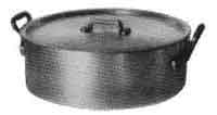 SHALLOW POT WITH LID 17 ltr ALUMINIUM 400x140mm, Price for 1, IMPA 171847, ISSA 2505007, Weight 3.45Kg HS Code:  76151990 Origin:  NETHERLANDS