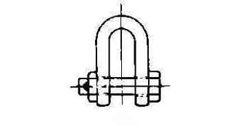 CHAIN SHACKLE SAFETY BOLT 22x25x36mm  6,5 ton + cert., Price for 1, IMPA 231322, ISSA , Weight 1.88Kg HS Code:  73269098 Origin:  NETHERLANDS