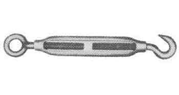 TURNBUCKLE STEEL GALVANISED OPEN TYPE M22x330 HOOK-EYE, Price for 1, IMPA 230537, ISSA , Weight 1.87Kg HS Code:  73269098 Origin:  CHINA