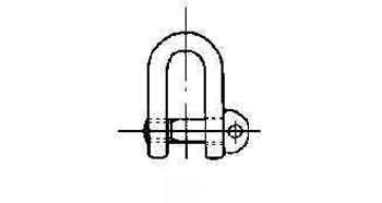 SCREW PIN D-SHACKLE 32x32x64mm  ZINC PLATED, Price for 1, IMPA 230180, ISSA , Weight 3.24Kg HS Code:  73269098 Origin:  CHINA