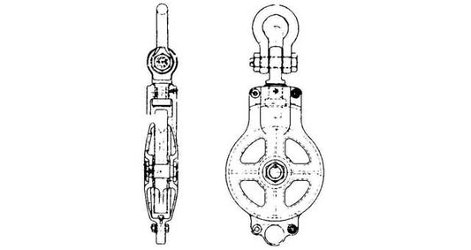 CARGO BLOCK ROLLER BEARING 14" SWIVEL EYE- 5 ton+cert., Price for 1, IMPA 231541, ISSA , Weight 45.00Kg HS Code:  84835020 Origin:  CHINA