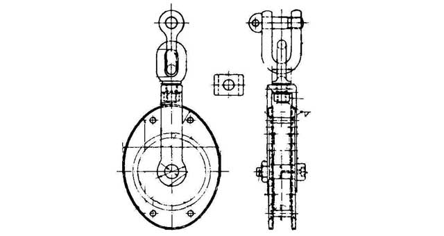 GUY BLOCK GALV. 1-SHEAVE 6" for rope 24mmSWIVEL EYE, Price for 1, IMPA 231571, ISSA , Weight 3.40Kg HS Code:  84835020 Origin:  CHINA