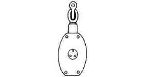 WOODEN BLOCK 2-SHEAVES 5" 14mm SWIVEL EYE & SHACKLE, Price for 1, IMPA 231660, ISSA , Weight 2.00Kg HS Code:  84835080 Origin:  CHINA