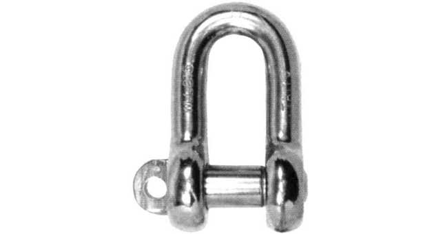 SCREW PIN D-SHACKLE 16x16x32mm  STAINLESS STEEL, Price for 1, IMPA 233555, ISSA , Weight 0.46Kg HS Code:  73269098 Origin:  CHINA
