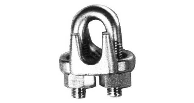 WIRE ROPE CLIP 10mm STAINLESS STEEL AISI-316, Price for 1, IMPA 233658, ISSA , Weight 0.06Kg HS Code:  73269098 Origin:  CHINA