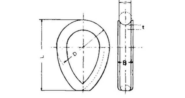 WIRE ROPE THIMBLE 20mm STAINLESS STEEL AISI-316, Price for 1, IMPA 233679, ISSA , Weight 0.20Kg HS Code:  73269098 Origin:  CHINA