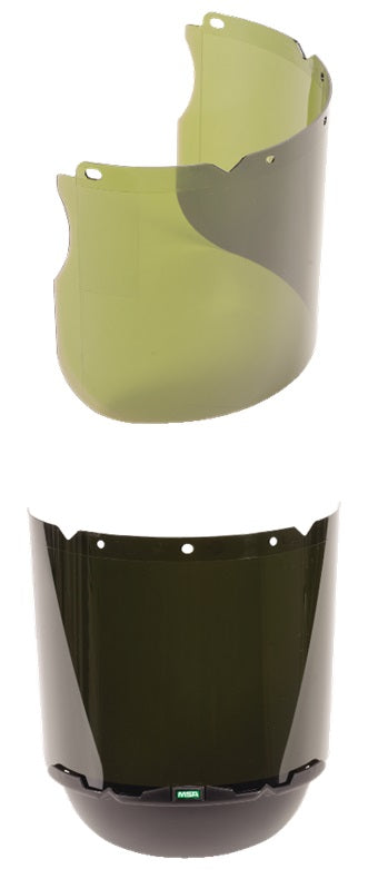 MSA V-gard visor for welding and cutting, shade 5, 1,8 mm thick and 203 long, 10115861, IMPA 310546, Price Per PCE, HS-Code 6506101000, Origin US, IMPA 310546, Weight 0.3Kg, MSA, Quality A
