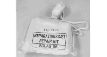 Repair set for inflatable rescue boat, Price Per pc, IMPA 330277, Weight: 0.1Kg, HS Code 40081100, Origin IT