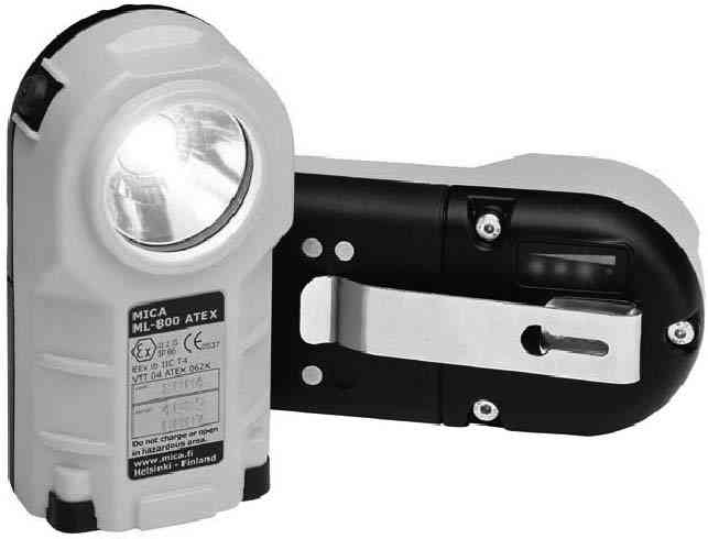 SAFETY HANDLAMP RECHARGEABLE, LED HIPOWER MICA ML-800 ATEX, Price Per PCE, IMPA 330662, ISSA , KERGER NR. - EC Nr - Kloska2 129646 , Origin FI, HS CODE 85139000