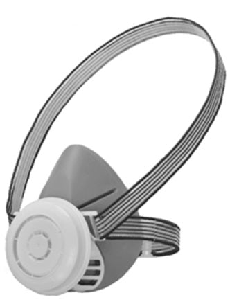 HALF-MASK RESPIRATOR SINGLE WITH CARTRIDGE FOR DUST, Price for 1, IMPA 331111, ISSA 4735101, Weight 0.12Kg HS Code:  90200000 Origin:  TAIWAN R.O.C.