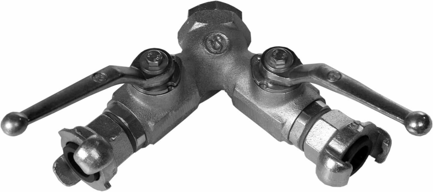 AIR COCK WITH CLAW COUPLING DOUBLE AIR 3/4" CAST IRON 42 MM BSP FEMALE , Price per PIECE , Country Of Origin : DE , HS Code: 73269098 , Net Weight: 1.458 , IMPA - 351076 - ISSA