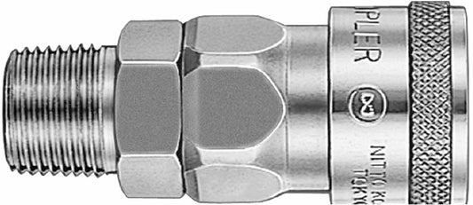 NITTO 10SM (1/8"), Quick-Connect Coupler, Chrome plated steel, IMPA 351301, Price Per PCE, HS-Code 7326200090, Origin JP, IMPA 351301, Weight 0.098Kg, Nitto Kohki, Quality A
