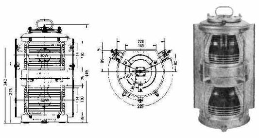 ANCHOR LIGHT WHITE A-2 SINGLE, POLYCARBONATE LENS C, Price Per PCE, IMPA 370446, ISSA , KERGER NR. - EC Nr - Kloska2 , Origin CN, HS CODE 94054031