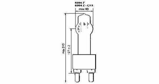 LAMP HALOGEN 220V 2000W G-38, SUEZ CANAL SEARCHLIGHT, Price Per PCE, IMPA 370533, ISSA 7327202, KERGER NR. - EC Nr - Kloska2 108816 521932 , Origin CN, HS CODE 94054210