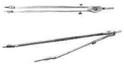 Chartroom compasses w. pencil, Price Per pc, IMPA 371016, Weight: 0.1Kg, HS Code 90178090, Origin IT