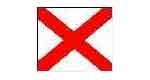 FLAG SIGNALING V, LETTER 100X120CM BUNTING, IMPA 371532, Price per SHT
