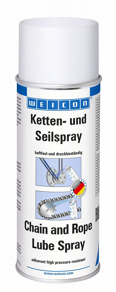 LUBRICATING CHAIN AND ROPE LUBE SPRAY 400 ML WEICON , Price per PIECE , Country Of Origin : DE , HS Code: 34031980 , Net Weight: 0.284 , IMPA - 450829 - ISSA