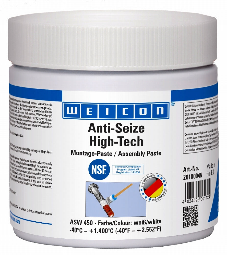 ANTI SEIZE PRODUCTS ASW 450 450 GR WEICON , Price per PIECE , Country Of Origin : DE , HS Code: 34031980 , Net Weight: 0.45 , IMPA - 450883 - ISSA