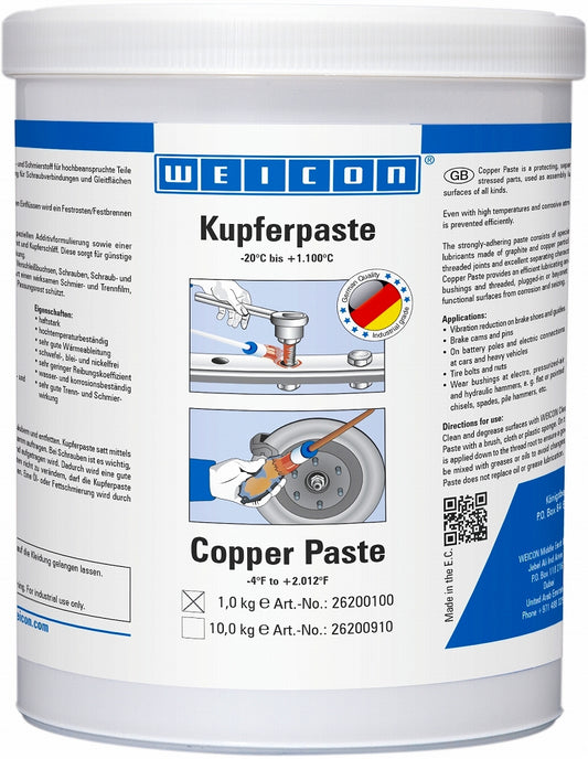 COPPER PASTE KP 1000 1 KG WEICON , Price per PIECE , Country Of Origin : DE , HS Code: 27101999 , Net Weight: 1 , IMPA - 450891 - ISSA